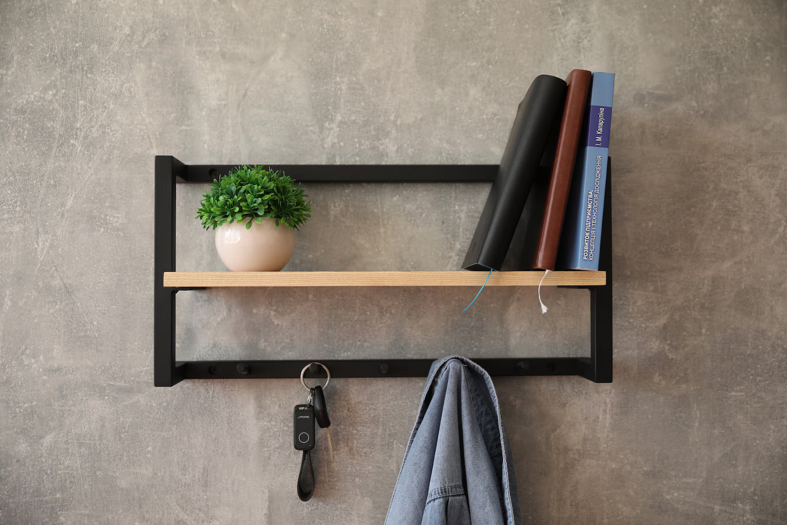 Entryway Wooden Metal Coat Rack with Storage Shelf – Adaptivo Furniture