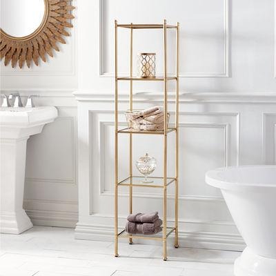Gold Frame Five Tier Shelf