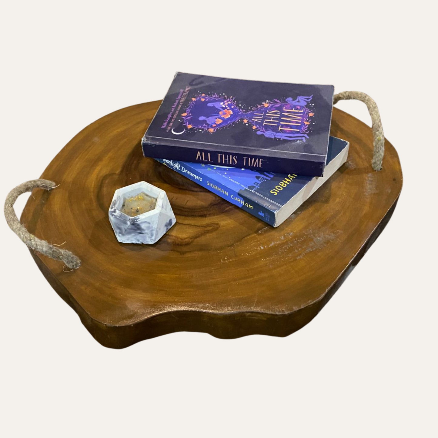 Handmade Sheesham Wood Serving Tray – Natural Live Edge Design | Adaptivo Furniture