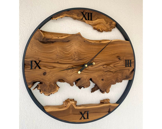 Live Edge sheesham Wood Big Wall Clock