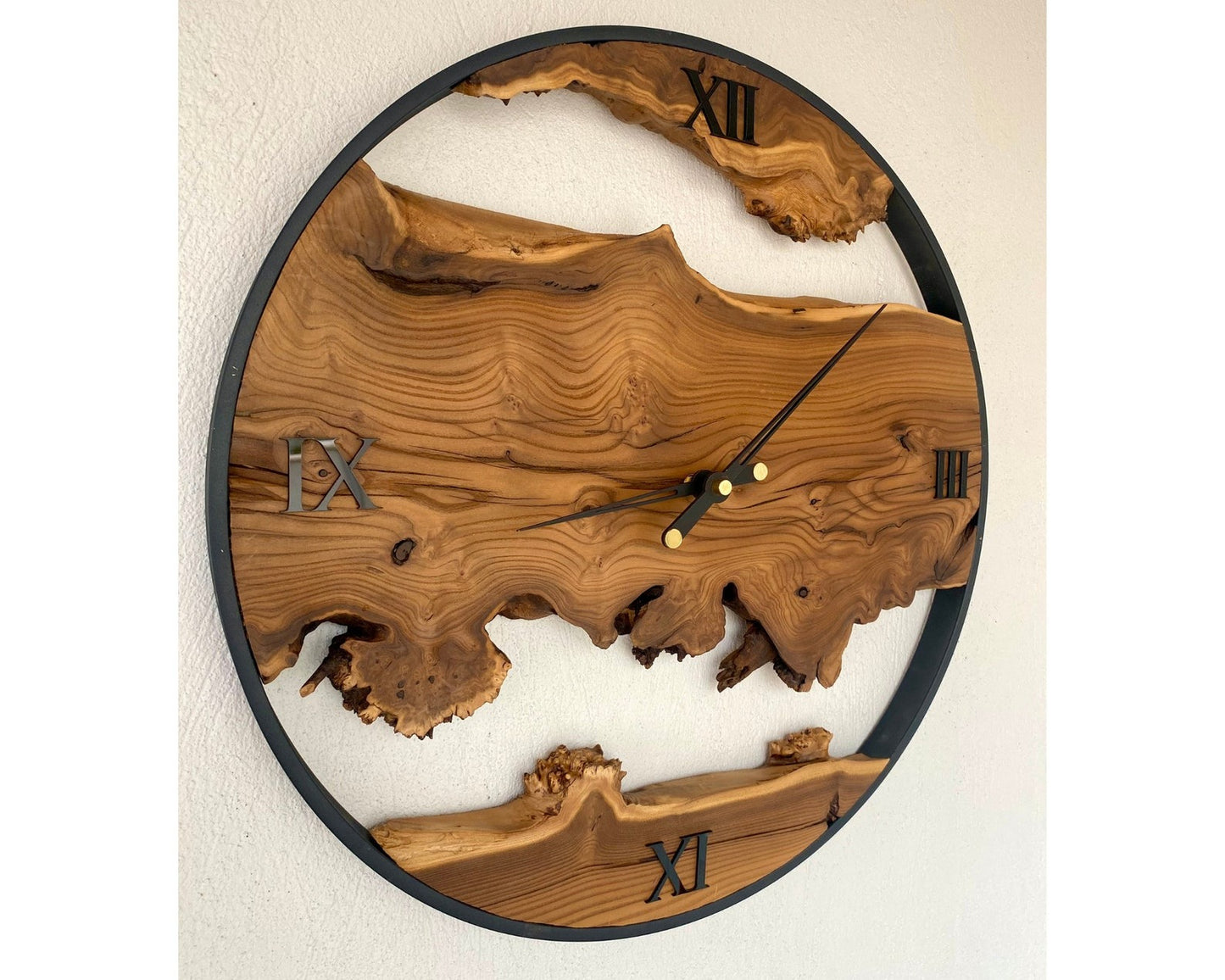 Live Edge sheesham Wood Big Wall Clock