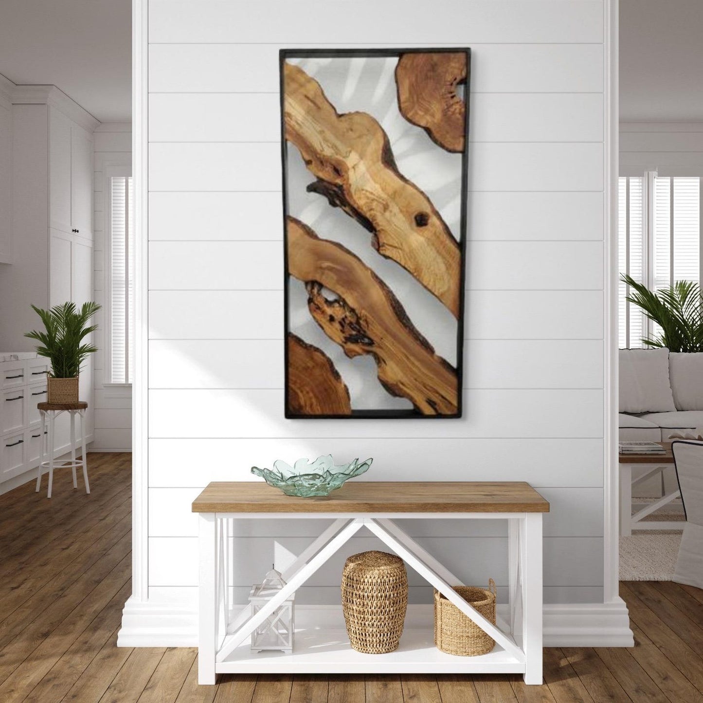 Metal and Wood Wall Art, sheesham Wood Wall Decor