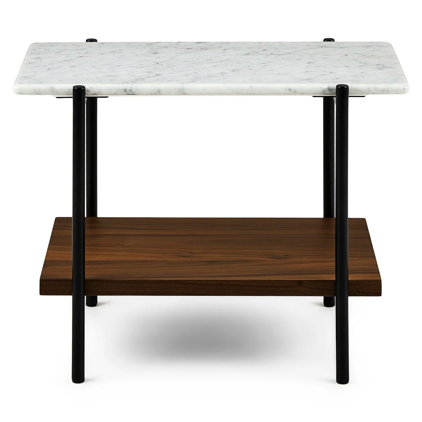 Marble & Wood Side Table