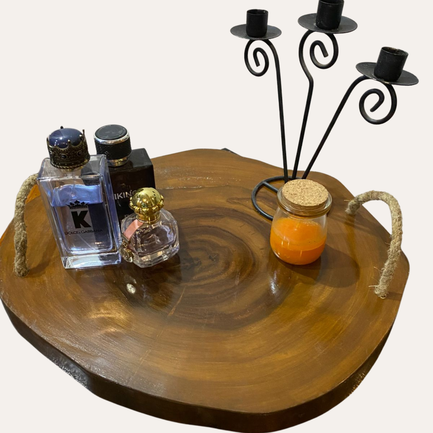 Live Edge Rustic Sheesham Tray Set – Wooden Home Decor by Adaptivo Furniture