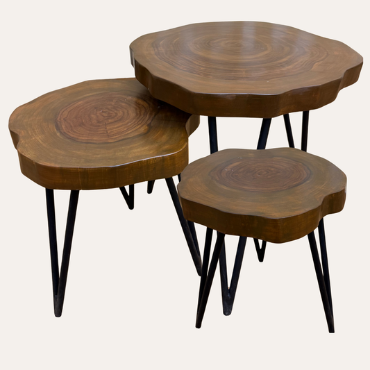 Live Edge Coffee Table – Handcrafted Sheesham Wood Design | Adaptivo Furniture