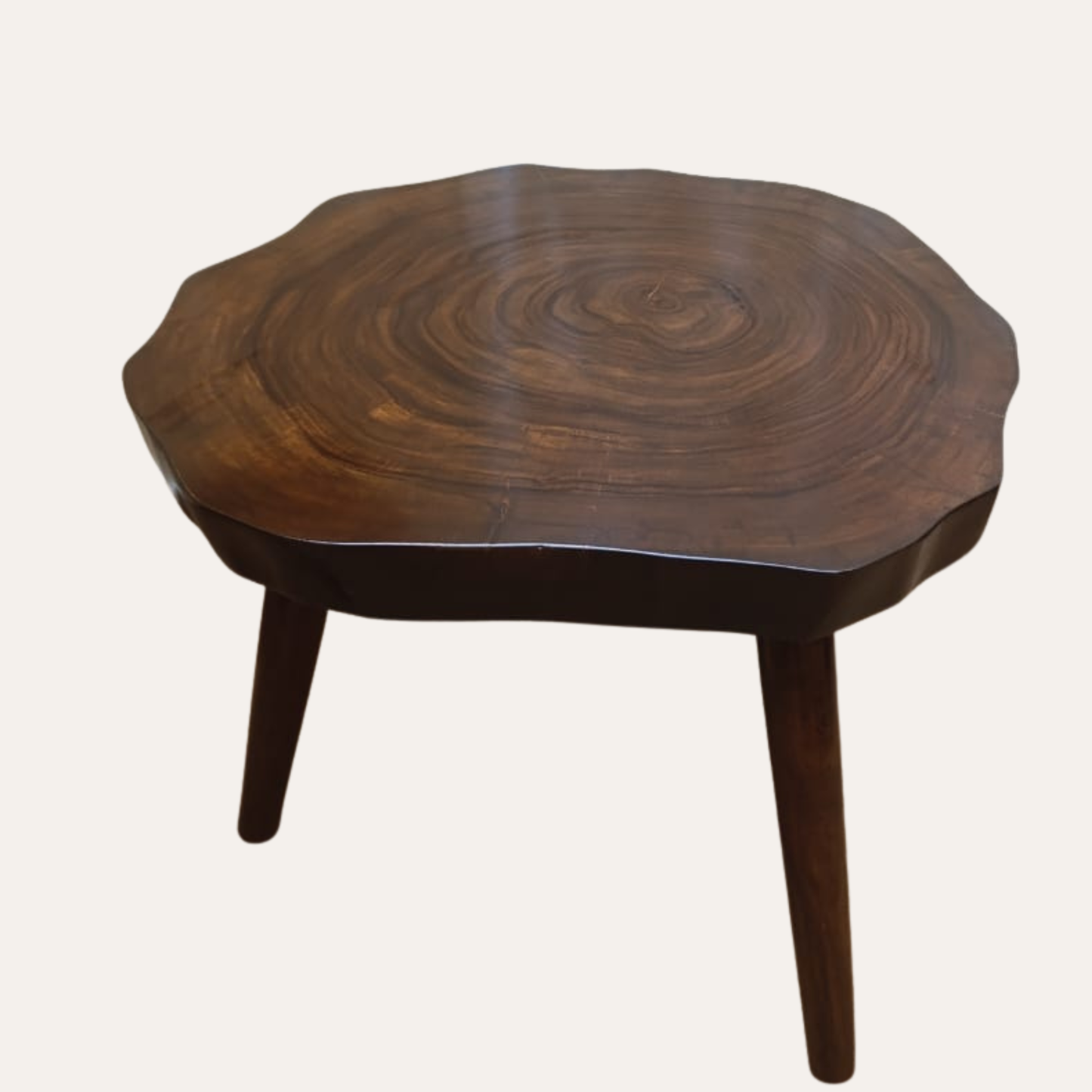 Live Edge Wooden Coffee Table – Solid Wood Natural Finish | Adaptivo Furniture