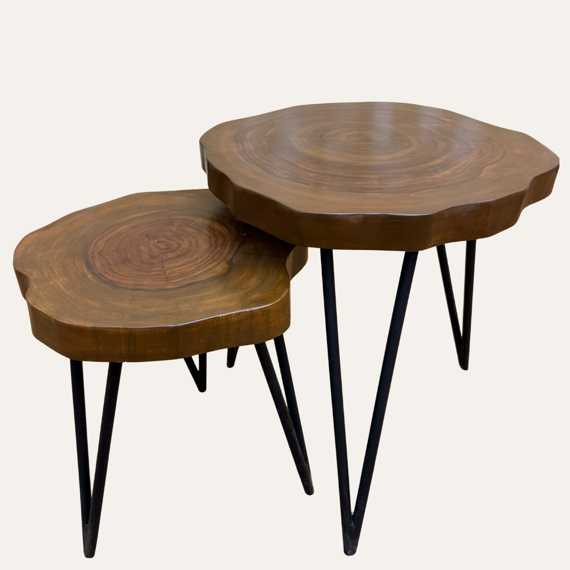 Modern Live Edge Coffee Table – Solid Wood Center Table by Adaptivo Furniture