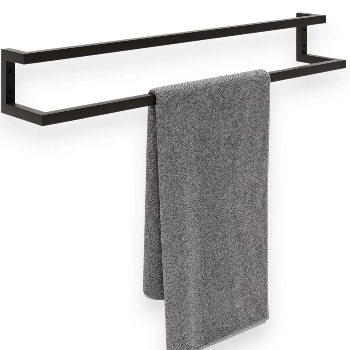 Modern Loft Black Towel Rack – Stylish Bathroom Organizer by Adaptivo Furniture
