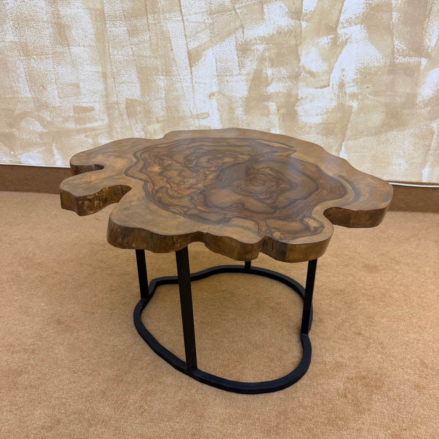 Solid Sheesham Wood Coffee Table – Natural Live Edge Style by Adaptivo Furniture