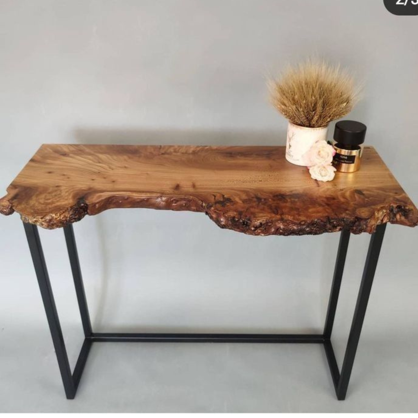 Rustic Live Edge Console